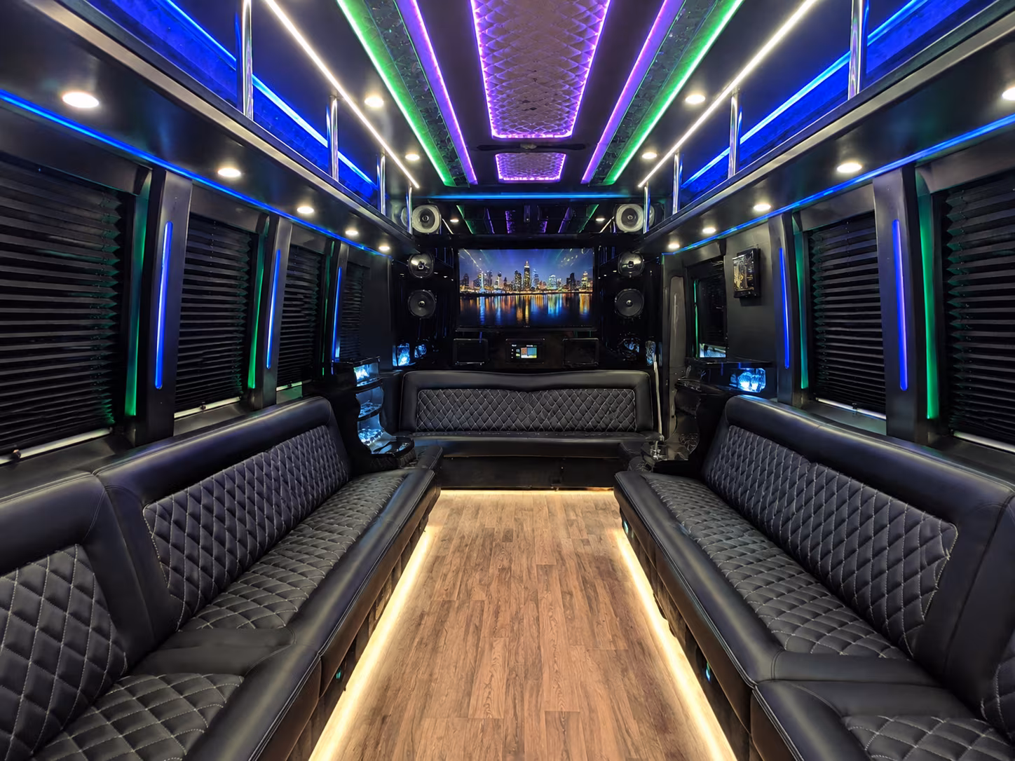 camarillo 25 passenger party bus interior