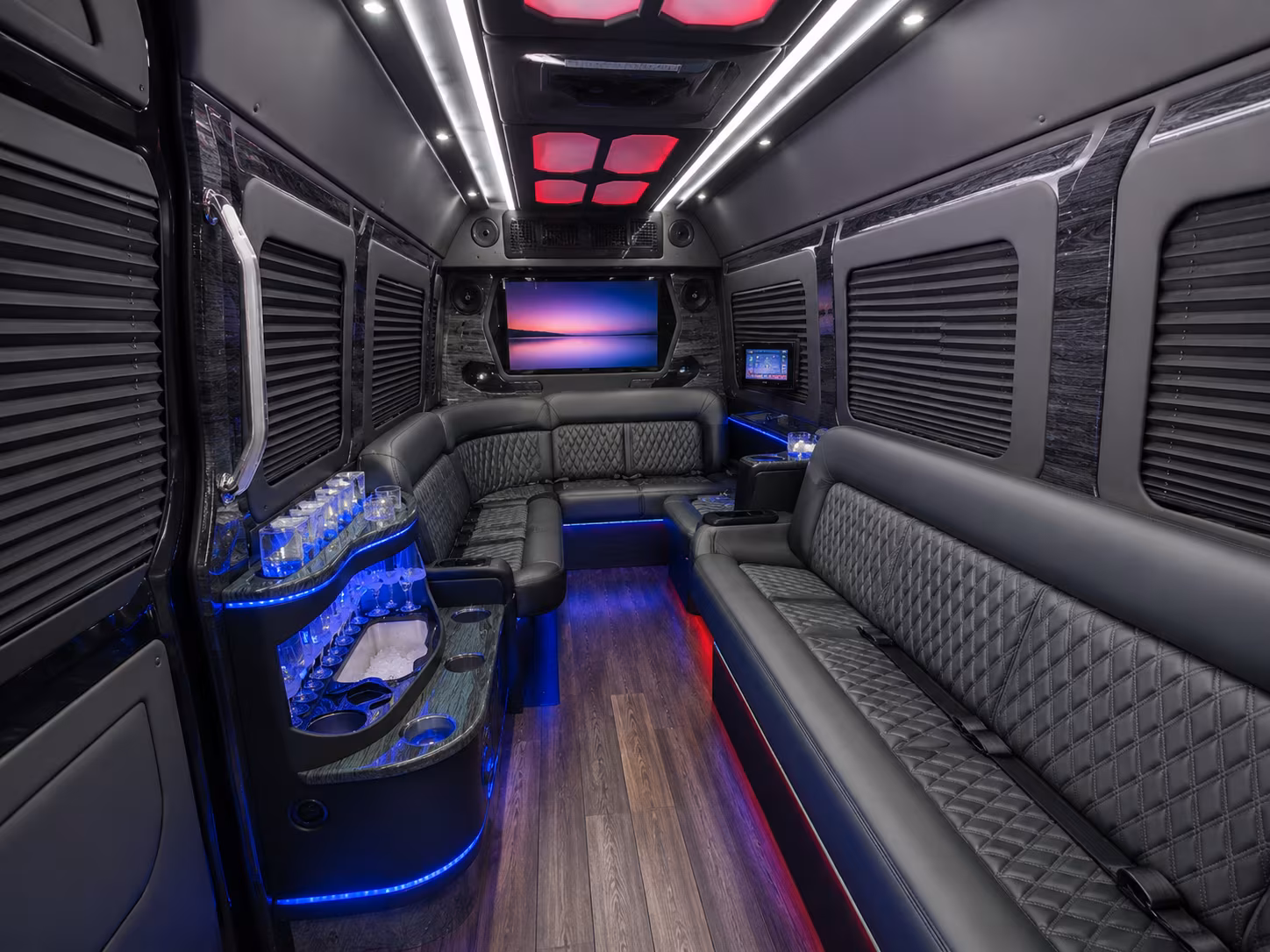 camarillo 28 passenger party bus interior