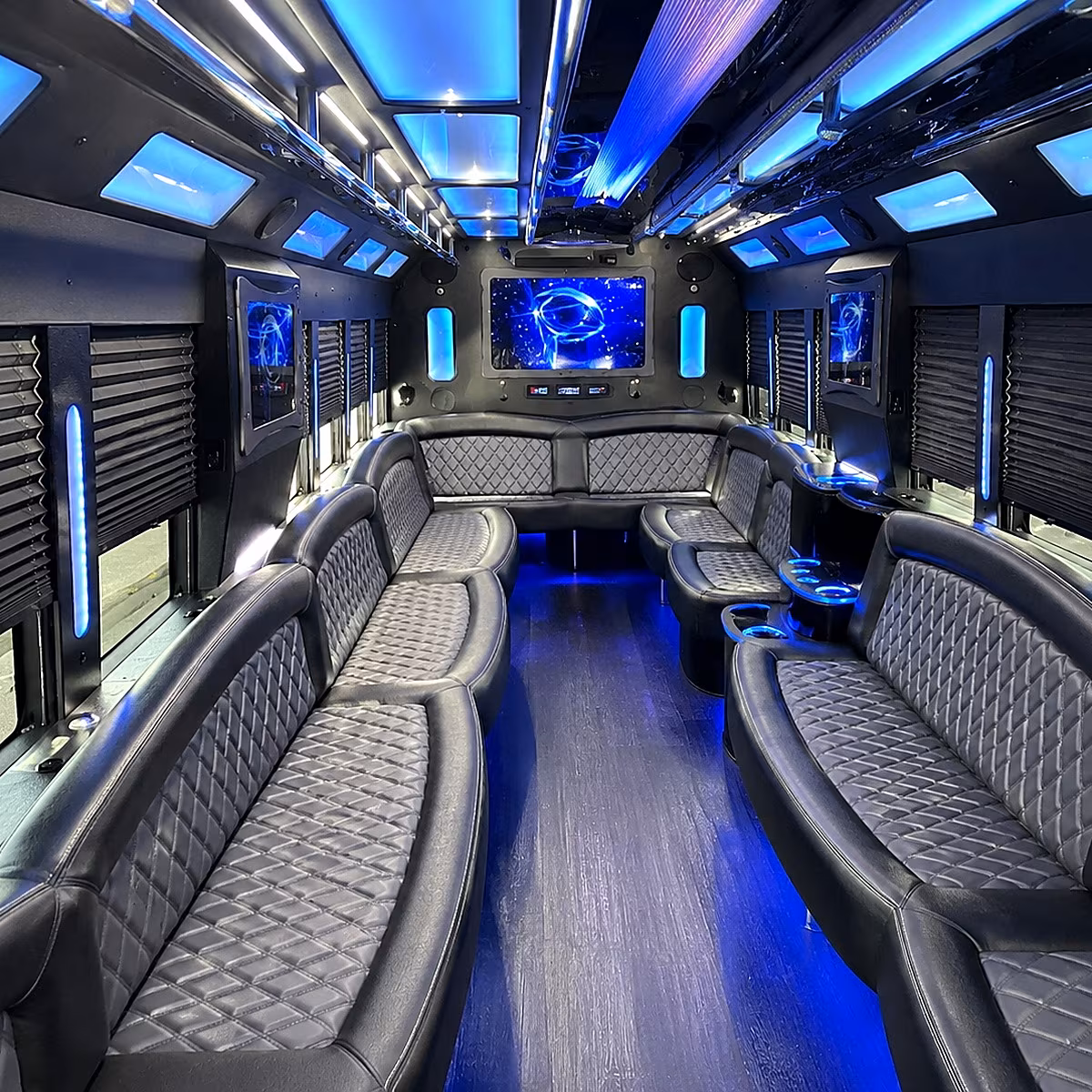camarillo 50 passenger party bus interior