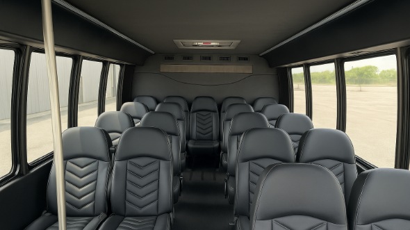 Interior of Charter Bus Company Camarillo's 18 Passenger Minibus in Camarillo