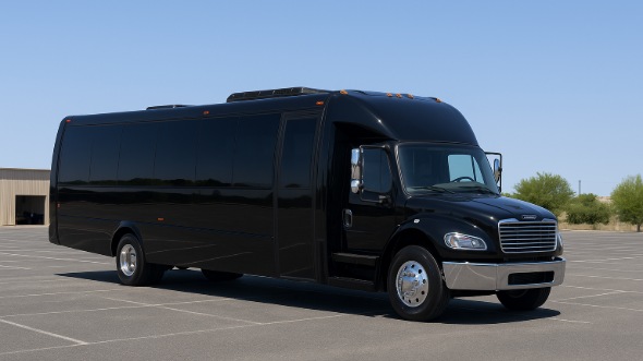 Exterior of Charter Bus Company Camarillo's 28 Passenger Mini bus in Camarillo