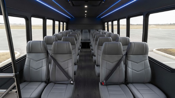 Interior of Charter Bus Company Camarillo's 35 Passenger Minibus in Camarillo