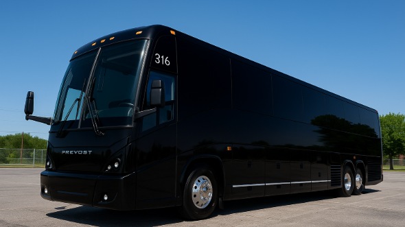 Exterior of Charter Bus Company Camarillo's 55 Passenger Charter Bus in Camarillo