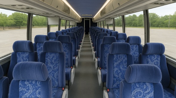 Interior of Charter Bus Company Camarillo's 55 Passenger Charter Bus in Camarillo