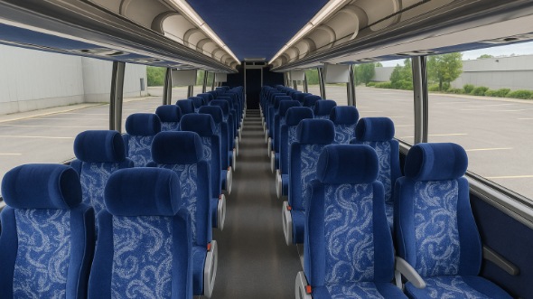 Interior of Charter Bus Company Camarillo's 56 Passenger Charter Bus in Camarillo