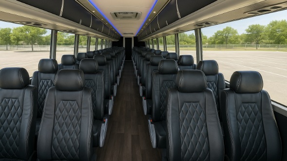 camarillo 55 passenger charter bus inside